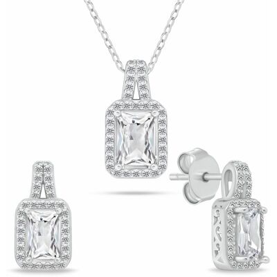 Brilio Silver Set fermecător de bijuterii din argint cu zirconi SET262W (cercei, colier) Brilio Silver Set fermecător de bijuterii din argint cu zirconi SET262W (cercei, colier)