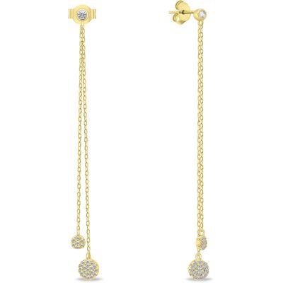 Brilio Silver Cercei originali placați cu aur cu pietre de zircon EA629Y Brilio Silver Cercei originali placați cu aur cu pietre de zircon EA629Y