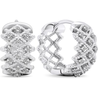 Brilio Silver Cercei originali din argint cu zirconii EA479W Brilio Silver Cercei originali din argint cu zirconii EA479W