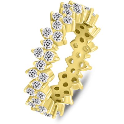 Brilio Silver Inel placat cu aur cu zirconi strălucitori RI137Y 58 mm Brilio Silver Inel placat cu aur cu zirconi strălucitori RI137Y 58 mm