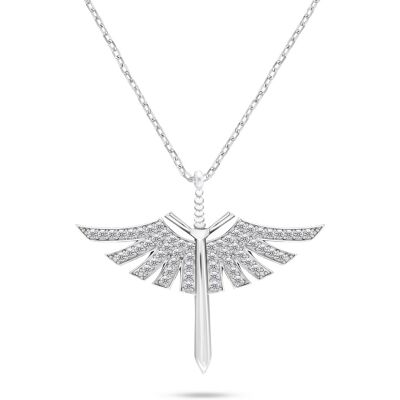 Brilio Silver Colier elegant din argint Sabie de înger cu zirconi NCL144W Brilio Silver Colier elegant din argint Sabie de înger cu zirconi NCL144W