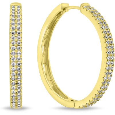 Brilio Silver Cercei cercuri fermecătoare cu pietre de zircon EA770Y Brilio Silver Cercei cercuri fermecătoare cu pietre de zircon EA770Y