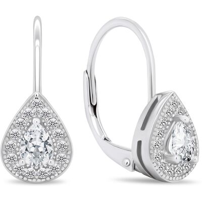 Brilio Silver Cercei fermecători din argint cu zirconii transparente EA402W Brilio Silver Cercei fermecători din argint cu zirconii transparente EA402W