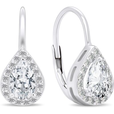 Brilio Silver Cercei fermecători din argint cu zirconii transparente EA408W Brilio Silver Cercei fermecători din argint cu zirconii transparente EA408W