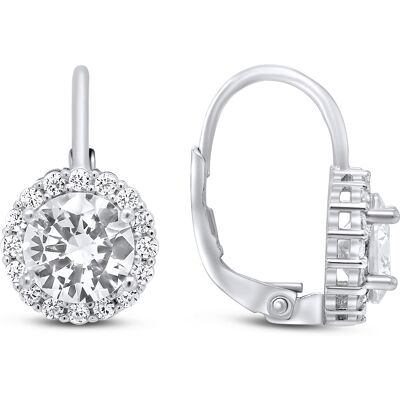 Brilio Silver Cercei fermecători din argint cu zirconii EA126W Brilio Silver Cercei fermecători din argint cu zirconii EA126W