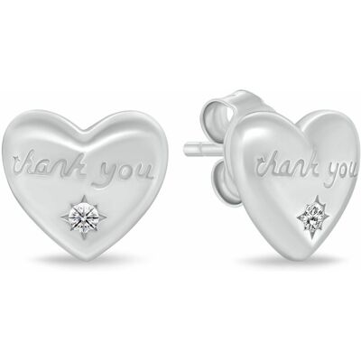 Brilio Silver Cercei din argint fini cu zircon Inimi cu text EA1227W Brilio Silver Cercei din argint fini cu zircon Inimi cu text EA1227W