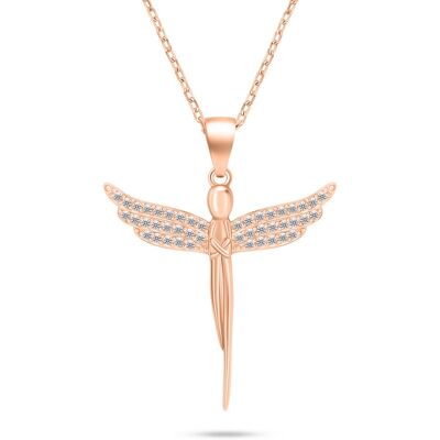 Brilio Silver Colier fermecător bronz Înger cu zirconi NCL132R Brilio Silver Colier fermecător bronz Înger cu zirconi NCL132R
