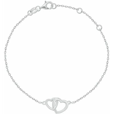 Brilio Silver Brățară romantică din argint cu inimioare BRC242W Brilio Silver Brățară romantică din argint cu inimioare BRC242W