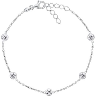 Brilio Silver Brățară fermecătoare din argint cu zircon BRC105W Brilio Silver Brățară fermecătoare din argint cu zircon BRC105W