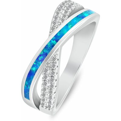 Brilio Silver Inel frumos din argint cu zirconiu cubic și opal sintetic RI154WB 54 mm Brilio Silver Inel frumos din argint cu zirconiu cubic și opal sintetic RI154WB 54 mm