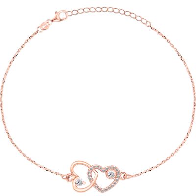 Brilio Silver Brățară romantică din bronz cu pietre de zircon BRC32R Brilio Silver Brățară romantică din bronz cu pietre de zircon BRC32R