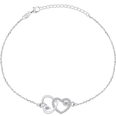Brilio Silver Brățară romantică de argint cu pietre de zircon BRC32W Brilio Silver Brățară romantică de argint cu pietre de zircon BRC32W