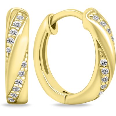 Brilio Silver Cercei cercuri drăguți, cu pietre transparente de zircon EA689Y Brilio Silver Cercei cercuri drăguți, cu pietre transparente de zircon EA689Y