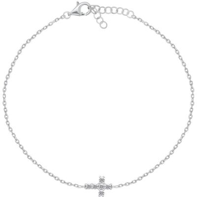 Brilio Silver Elegantă brățară din argint cu cruce - Brățară Brilio Silver Elegantă brățară din argint cu cruce - Brățară