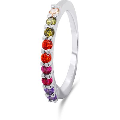 Brilio Silver Inel jucăuș din argint cu pietre colorate de zircon RI063W 56 mm Brilio Silver Inel jucăuș din argint cu pietre colorate de zircon RI063W 56 mm