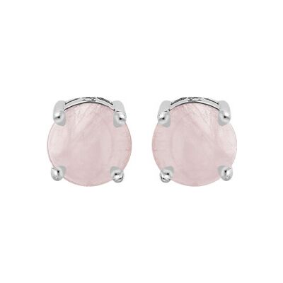 Kalace Cercei tip stud din argint cu cuarț roz SE10230F Kalace Cercei tip stud din argint cu cuarț roz SE10230F