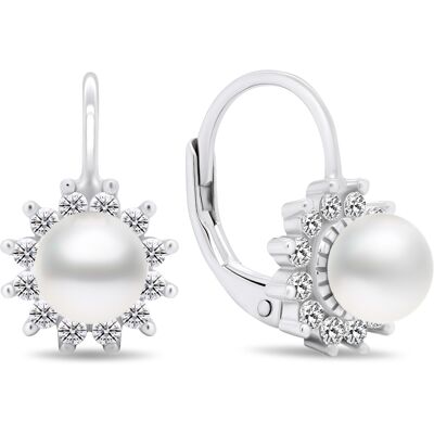Brilio Silver Cercei din argint cu perle si zirconi EA426W Brilio Silver Cercei din argint cu perle si zirconi EA426W