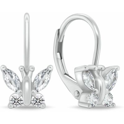 Brilio Silver Cercei suspendați din argint Fluture cu zirconi EA1250W Brilio Silver Cercei suspendați din argint Fluture cu zirconi EA1250W