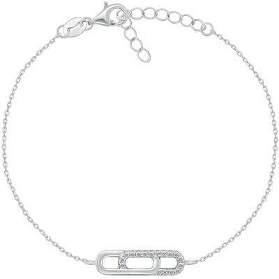 Brilio Silver Brățară modernă din argint cu zircon BRC240W Brilio Silver Brățară modernă din argint cu zircon BRC240W