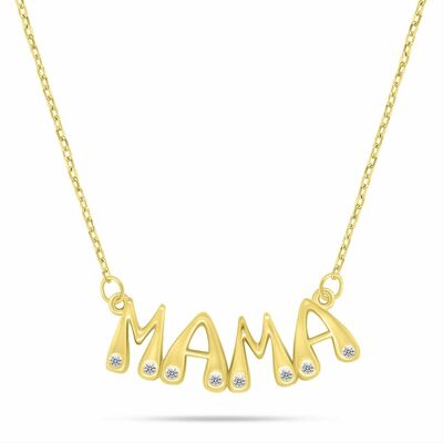 Brilio Silver Colier placat cu aur pentru femei Mama NCL189Y Brilio Silver Colier placat cu aur pentru femei Mama NCL189Y