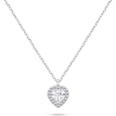 Brilio Silver Colier de argint Inimă cu zircon transparent NCL158W Brilio Silver Colier de argint Inimă cu zircon transparent NCL158W
