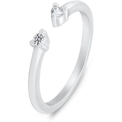 Brilio Silver Inel deschis de argint cu zirconi clari RI123W 60 mm Brilio Silver Inel deschis de argint cu zirconi clari RI123W 60 mm