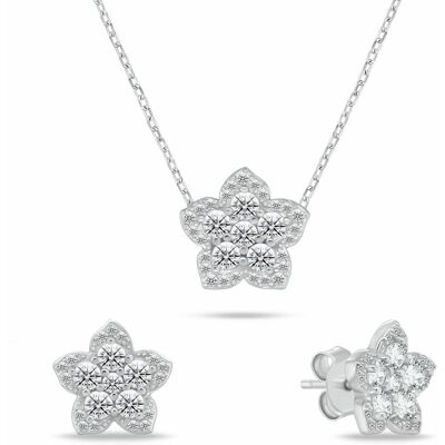 Brilio Silver Set de bijuterii din argint cu zircon cubic SET286W (colier, cercei) Brilio Silver Set de bijuterii din argint cu zircon cubic SET286W (colier, cercei)