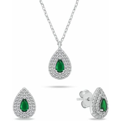 Brilio Silver Set de bijuterii din argint cu zircon Tear Drop SET284WG (colier, cercei) Brilio Silver Set de bijuterii din argint cu zircon Tear Drop SET284WG (colier, cercei)