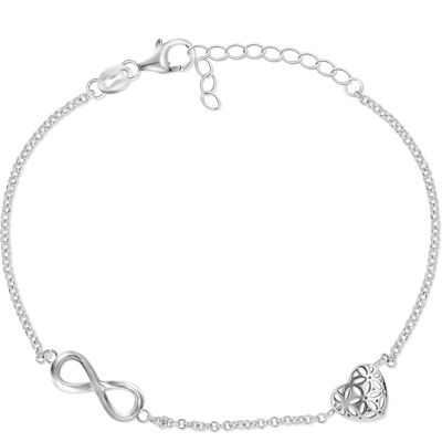 Brilio Silver Brățară argintie cu ornamente BRC33W Brilio Silver Brățară argintie cu ornamente BRC33W