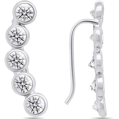 Brilio Silver Cercei longitudinali sclipitori din argint EA221W Brilio Silver Cercei longitudinali sclipitori din argint EA221W