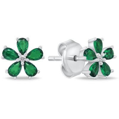 Brilio Silver Cercei sclipitori din argint Floricele EA1034WG Brilio Silver Cercei sclipitori din argint Floricele EA1034WG