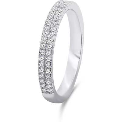 Brilio Silver Inel sclipitor argintiu cu pietre transparente de zircon RI059W 52 mm Brilio Silver Inel sclipitor argintiu cu pietre transparente de zircon RI059W 52 mm
