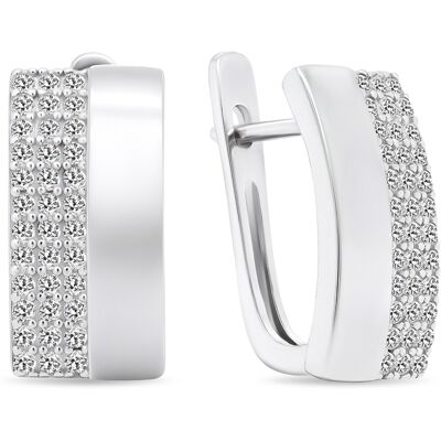 Brilio Silver Cercei distinctivi din argint cu zirconii EA567W Brilio Silver Cercei distinctivi din argint cu zirconii EA567W