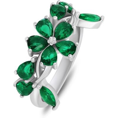 Brilio Silver Inel distinctiv argintiu cu pietre verzi de zircon RI066WG 54 mm Brilio Silver Inel distinctiv argintiu cu pietre verzi de zircon RI066WG 54 mm
