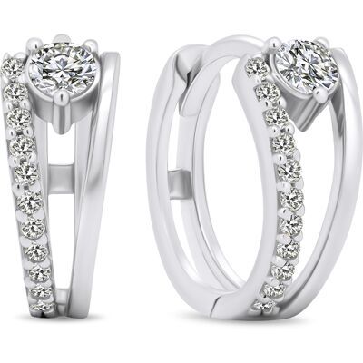 Brilio Silver Cercei rotunzi atemporali cu zirconii EA503W Brilio Silver Cercei rotunzi atemporali cu zirconii EA503W
