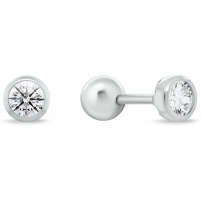 Brilio Silver Cercei stud din argint cu zircon cubic transparent EA1229W 0,4 cm Brilio Silver Cercei stud din argint cu zircon cubic transparent EA1229W 0,4 cm