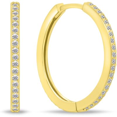 Brilio Silver Cercei strălucitori placați cu aur EA159Y 2,2 cm Brilio Silver Cercei strălucitori placați cu aur EA159Y 2,2 cm