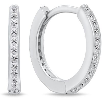Brilio Silver Cercei strălucitori din argint cercuri EA159W 1,4 cm Brilio Silver Cercei strălucitori din argint cercuri EA159W 1,4 cm