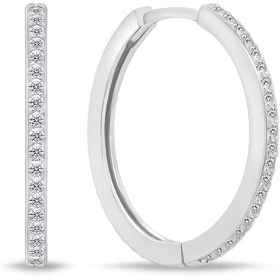 Brilio Silver Cercei strălucitori din argint cercuri EA159W 2,2 cm Brilio Silver Cercei strălucitori din argint cercuri EA159W 2,2 cm