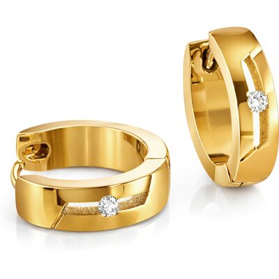 Boccia Titanium Cercei din titan placați cu aur cu diamant 05045-05 Boccia Titanium Cercei din titan placați cu aur cu diamant 05045-05