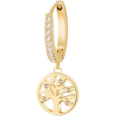 Brosway Cercel single placat cu aur Arborele vieții Chakra BHKE005 Brosway Cercel single placat cu aur Arborele vieții Chakra BHKE005