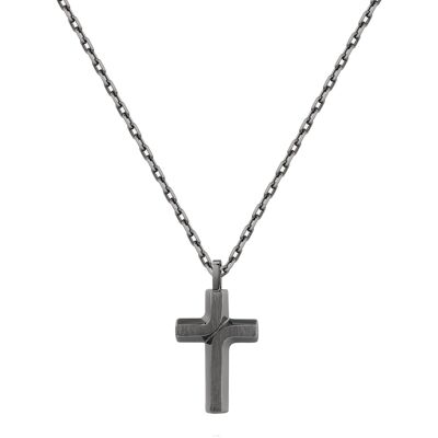 Brosway Colier negru stilat cu cruce Backliner BBC06 Brosway Colier negru stilat cu cruce Backliner BBC06