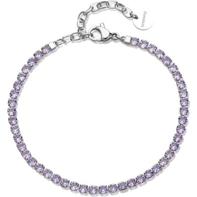 Brosway Brățară tenis din oțel cu zirconii violete Desideri BEI103 Brosway Brățară tenis din oțel cu zirconii violete Desideri BEI103