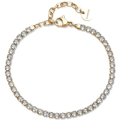 Brosway Brățară tenis placată cu aur cu zirconii transparente Desideri BEI100 Brosway Brățară tenis placată cu aur cu zirconii transparente Desideri BEI100
