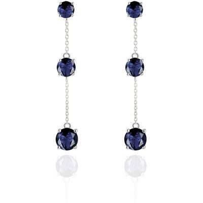 Beneto Exclusive Cercei eleganți din argint cu safire SAFAGUP2718 Beneto Exclusive Cercei eleganți din argint cu safire SAFAGUP2718