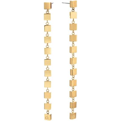 Calvin Klein Cercei lungi placați cu aur Geometric 35000844 Calvin Klein Cercei lungi placați cu aur Geometric 35000844
