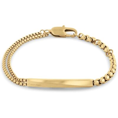 Calvin Klein Brățară elegantă placată cu aur pentru bărbați Iconic Id 35100066 Calvin Klein Brățară elegantă placată cu aur pentru bărbați Iconic Id 35100066