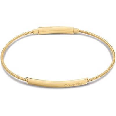 Calvin Klein Brățară de damă atemporală din oțel placat cu aur 35000985 Calvin Klein Brățară de damă atemporală din oțel placat cu aur 35000985