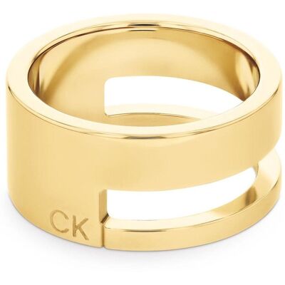 Calvin Klein Inel pentru femei placat cu aur Geometric Essentials 35000679 56 mm Calvin Klein Inel pentru femei placat cu aur Geometric Essentials 35000679 56 mm