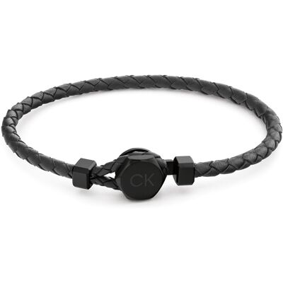 Calvin Klein Elegantă brățara din piele gri închisă Latch 35000262 Calvin Klein Elegantă brățara din piele gri închisă Latch 35000262